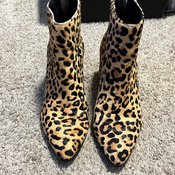 Steve Madden Womens Jillian Zipper Pointed Toe Ankle Boots Boho Trendy Leather - Picture 6 of 12